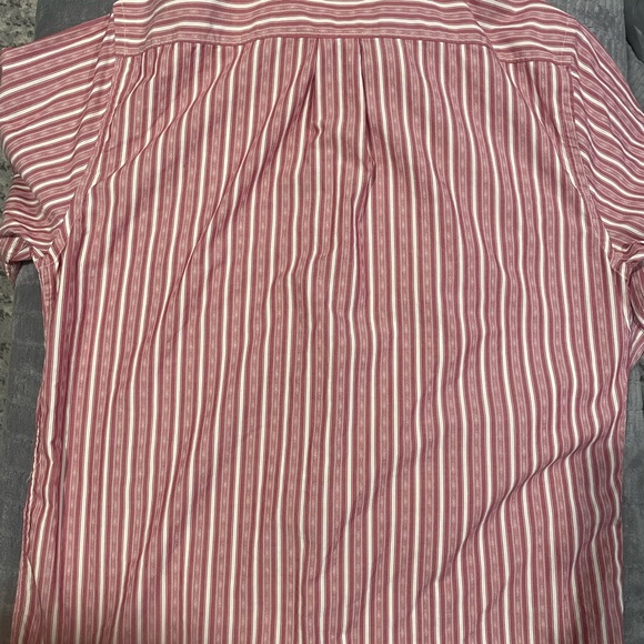 Tommy Bahama Red and White Graphic Striped Button Down Shirt Size Large Csaual - Picture 7 of 7
